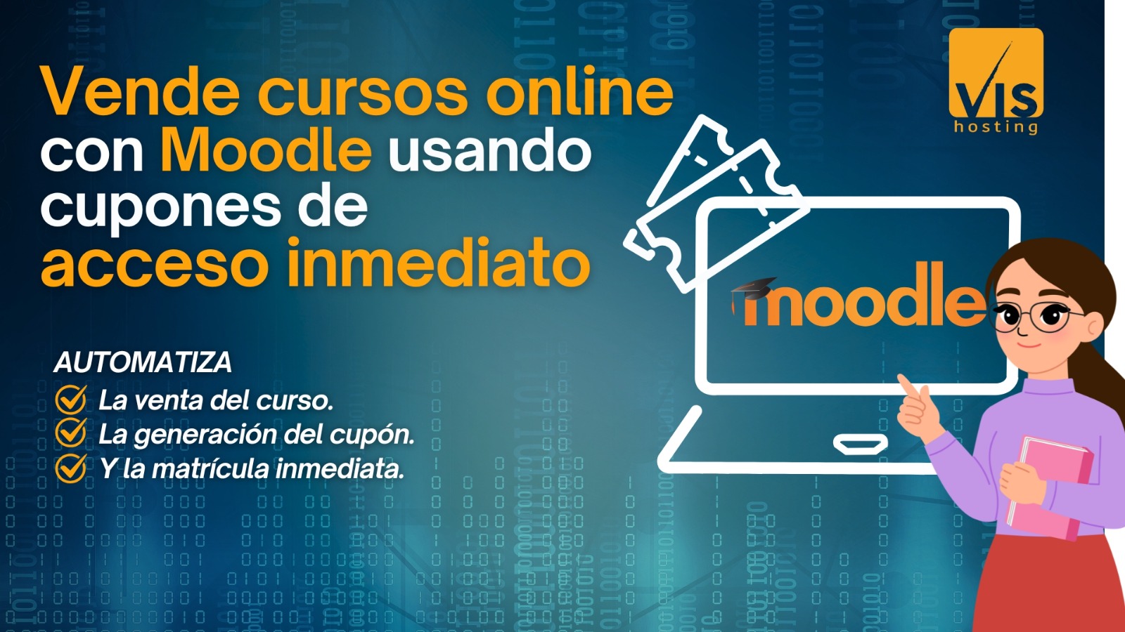Vende cursos online con Moodle usando cupones de acceso inmediato